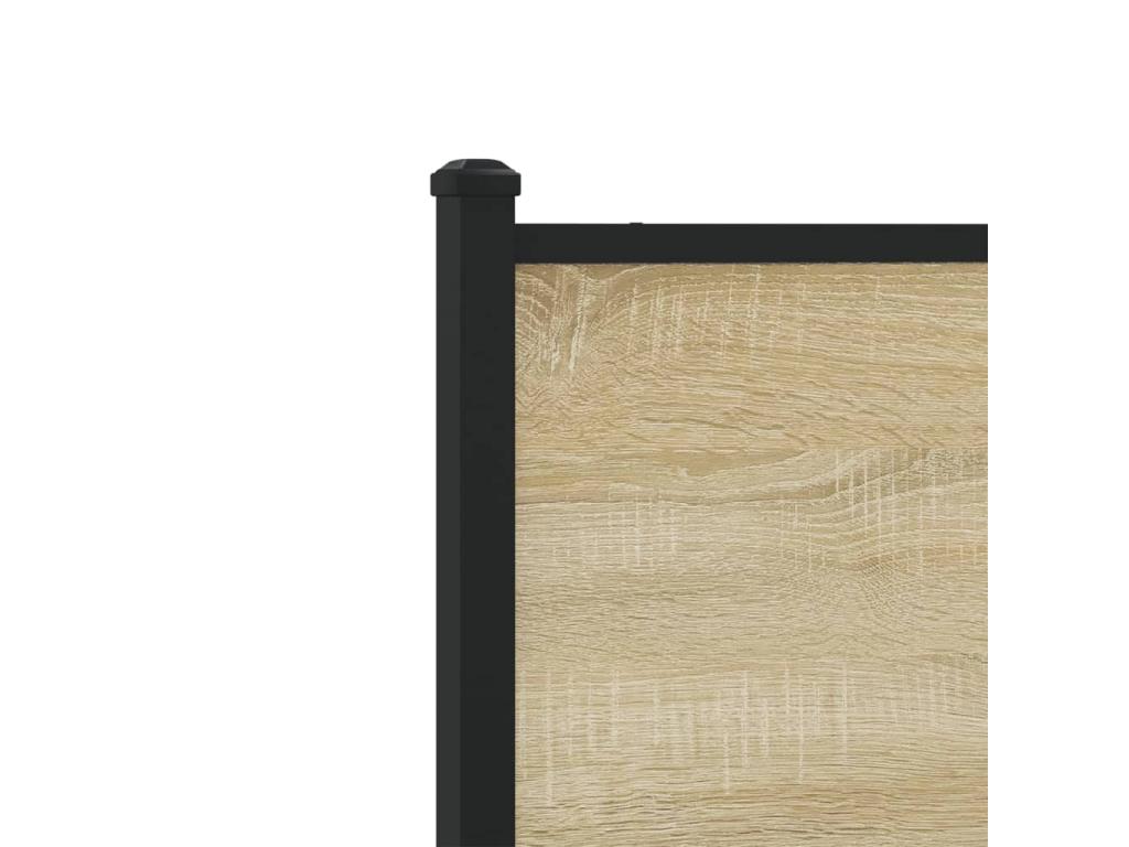 Cadre de lit en métal sans matelas chêne Zensova 140x190 cm NCWU18531