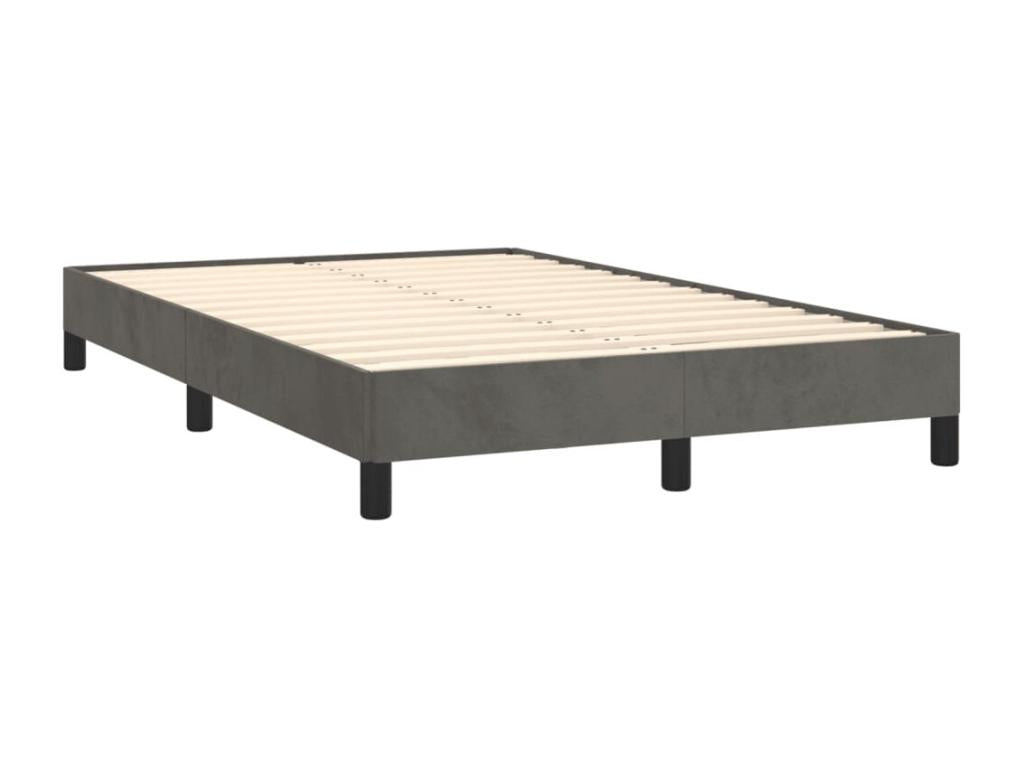 Sommier à Dormeva de lit et matelas gris foncé 120x190cm velours MADU63270