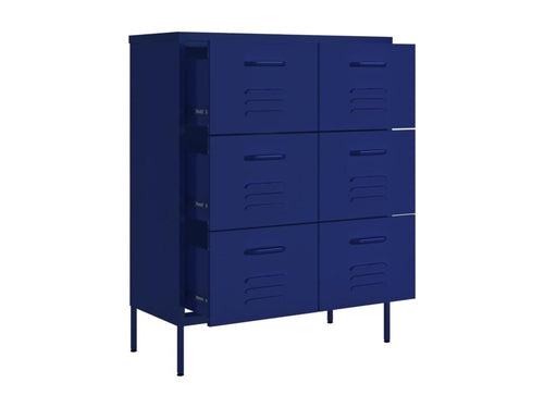 Armoire à tiroirs Bleu marine 80x35x101.5 Acier TNEA59375