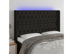 Tête de lit à LED Noir 163x16x118-128 Tissu VQHD30902
