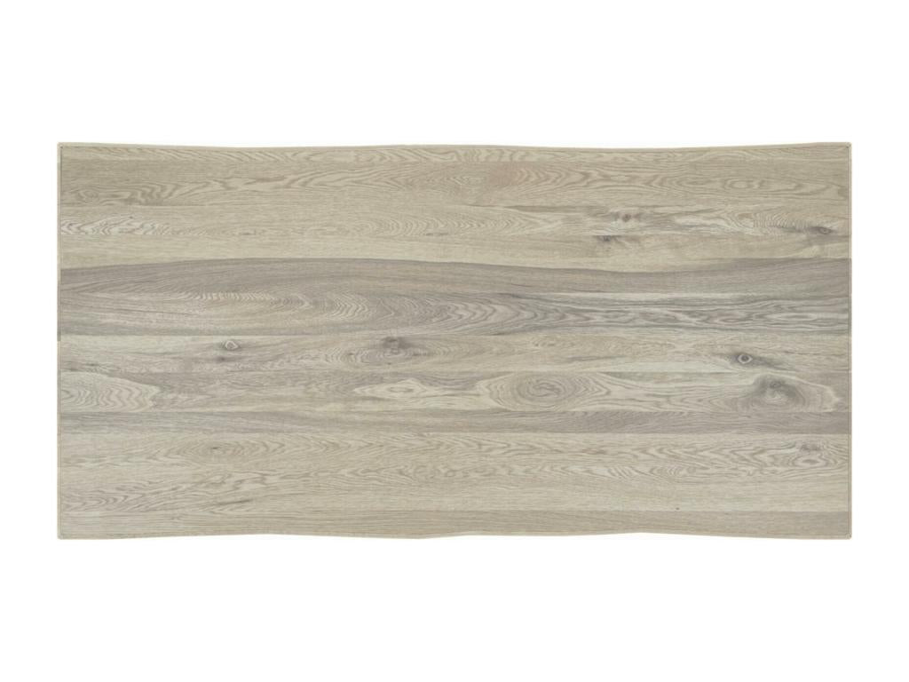 Table extensible en chêne blanc bords naturels 200 cm Dormeva URPF14198