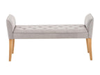 Banquette - Similicuir / Bois - Gris clair - Dormeva FUEJ55567