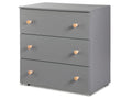 Zensova - Commode Zensova L- 80 cm Grise - 3 tiroirs IDQM69940