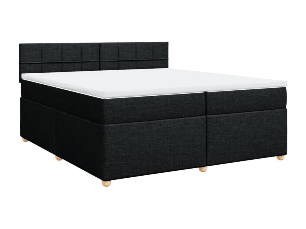 Sommier à Dormeva de lit avec matelas Noir 200x200 cm Tissu OZJY45061