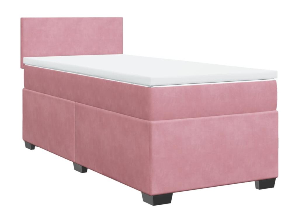 Sommier à Dormeva de lit avec matelas Rose 100x200 cm Velours MSKU53270