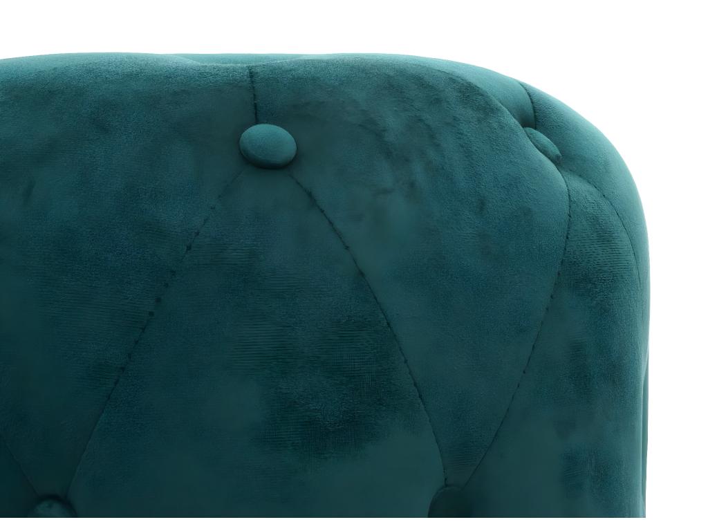 Tabouret Dormeva-D22 repose-pieds 42x39cm - velours vert foncé AQMJ48244
