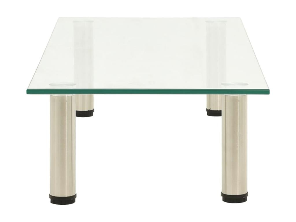 Meuble TV Transparent 80x35x17 cm Verre trempé TKKW90126