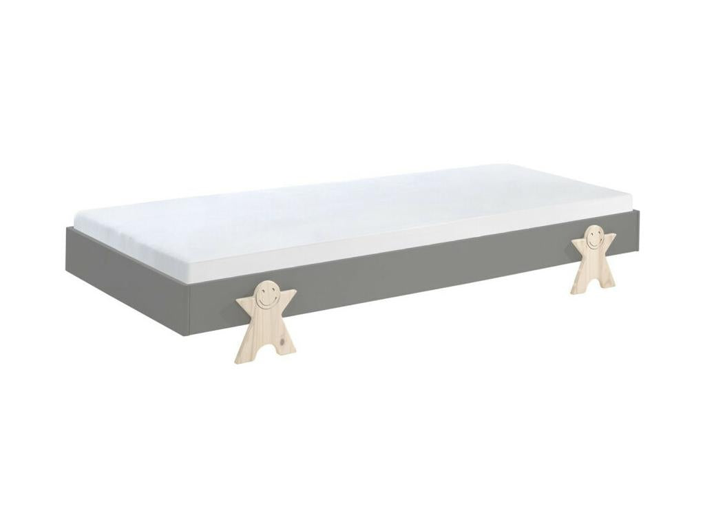 Lit Enfant en Bois Dormeva Smiley IV 90x200cm Gris EERJ08856