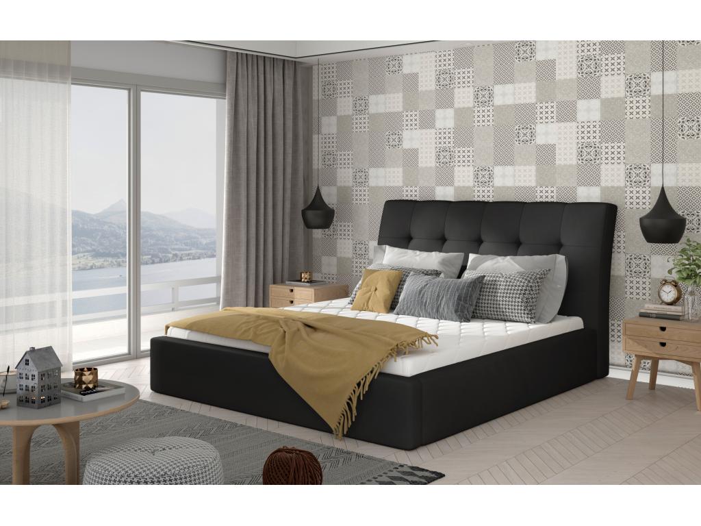 Lit Dormeva XL 200x200 /Tissu-Noir PSDN20340