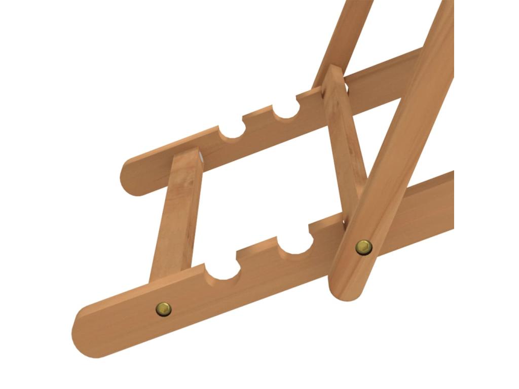 Chaise de terrasse Teck 56x105x96 cm Couleur crème GERD40664