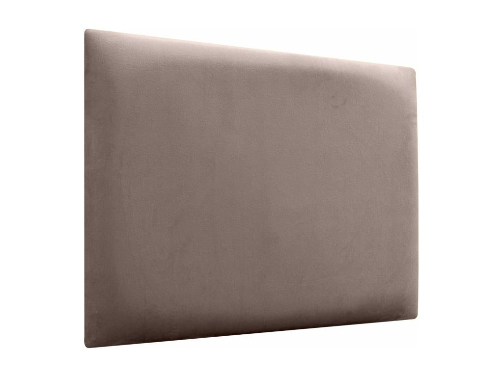 Dormeva Tête de lit tapissée en velours de qualité Dormeva inférieure composée de panneaux autocollants interchangeables pour chambre marron 140 cm CSWQ15419