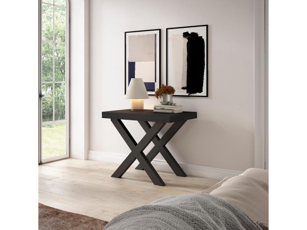 Table console extensible 180 Pour 8 personnes Pieds bois massif HTQV30271