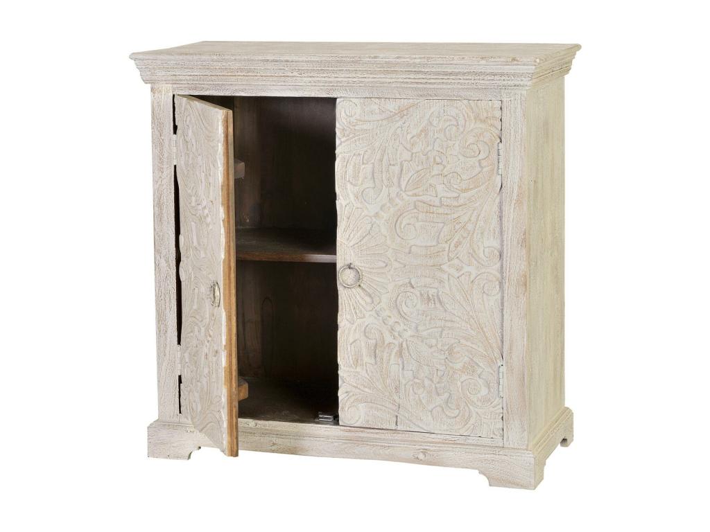 Commode en manguier blanc vieilli Dormeva y Dormeva.90x40x90 HFVU87656