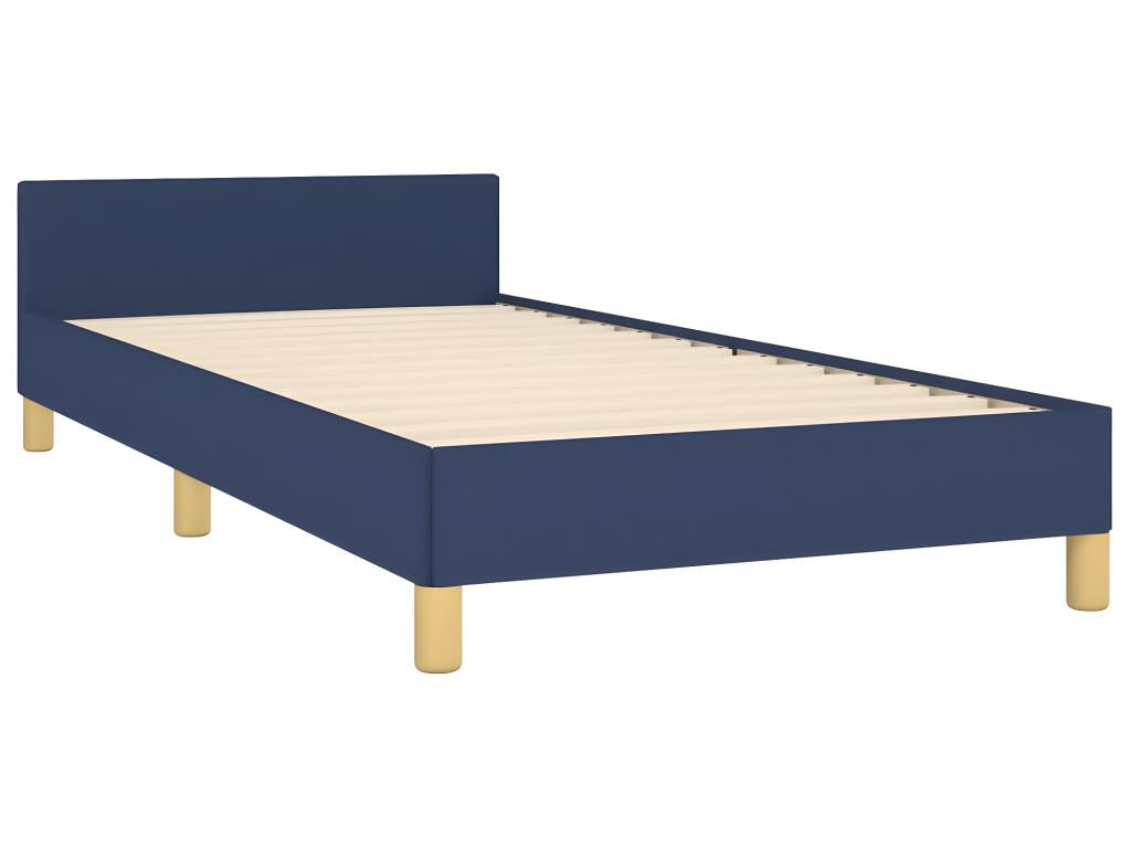 Cadre de lit sans matelas bleu 90x200 cm tissu MWEJ57219