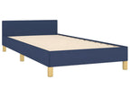 Cadre de lit sans matelas bleu 90x200 cm tissu MWEJ57219