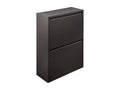 Poubelle Dormeva Corbeille Poubelle pour la collecte des déchets Armoire à ordures 60x25 h93 cm Noir KOQG61495