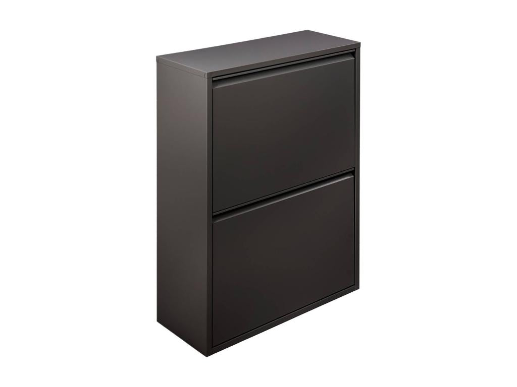 Poubelle Dormeva Corbeille Poubelle pour la collecte des déchets Armoire à ordures 60x25 h93 cm Noir KOQG61495