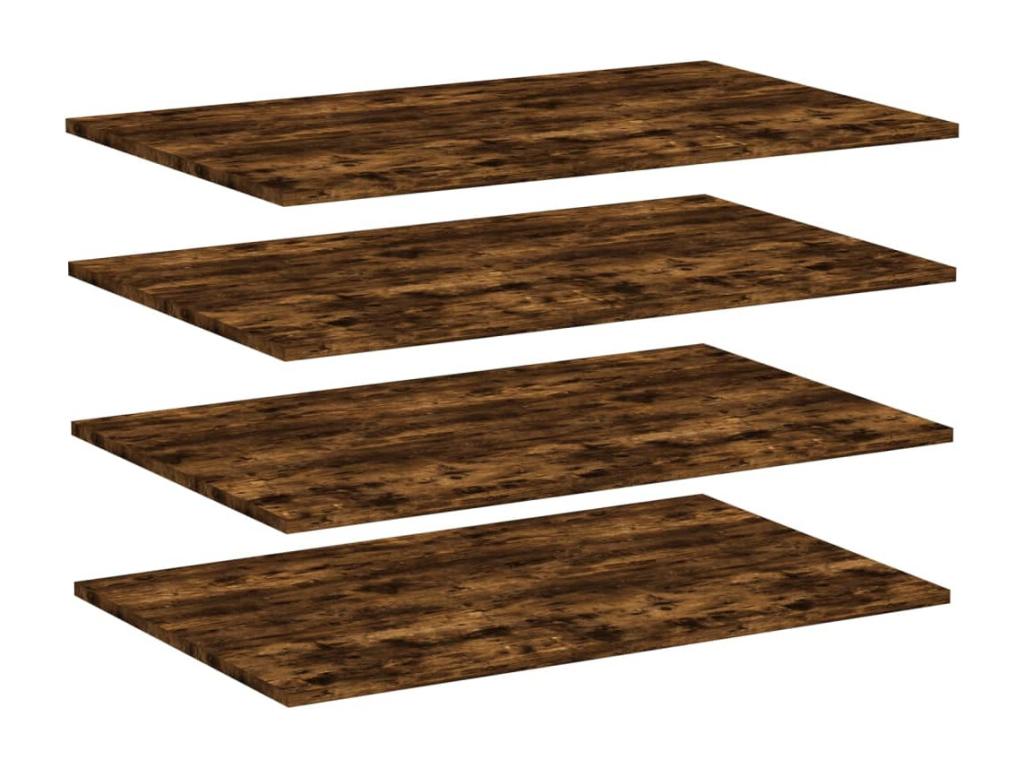 Etagères murales 4 pcs chêne fumé 80x50x1.5 Zensova ingénierie TUHS77335