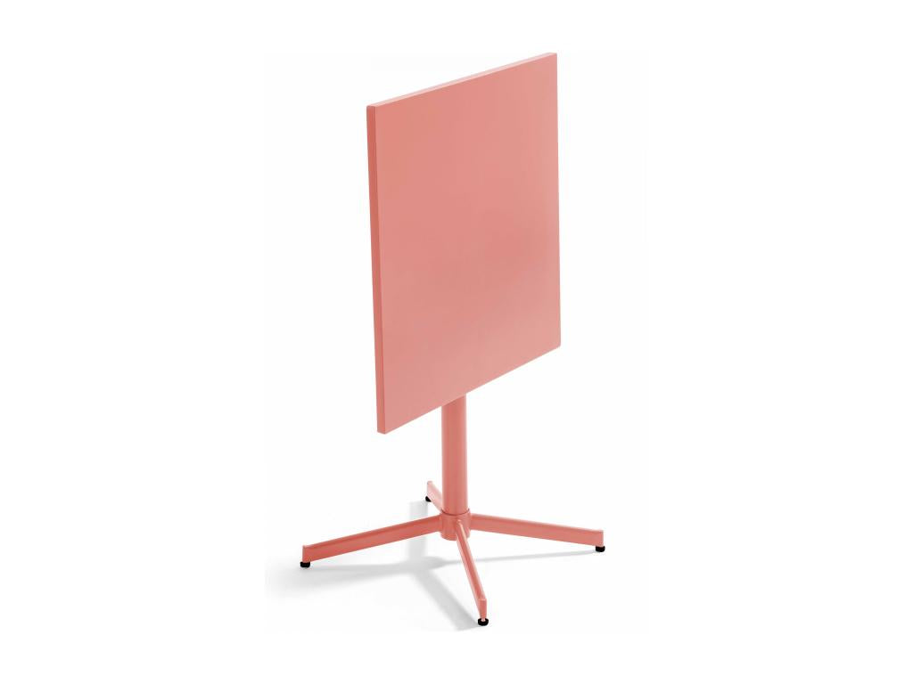 Ensemble table de jardin carrée et 2 chaises métal argile - Zensova YDMB41716