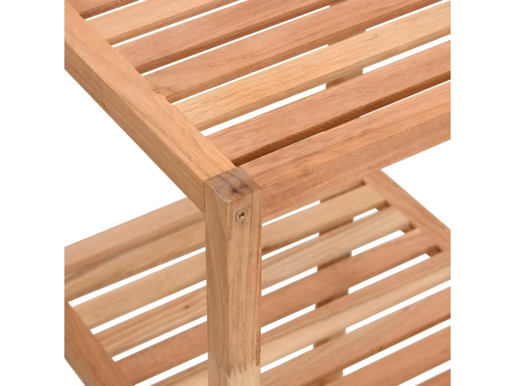 Etagère de salle de bain 36x36x112 cm Bois massif de noyer DRDB73748