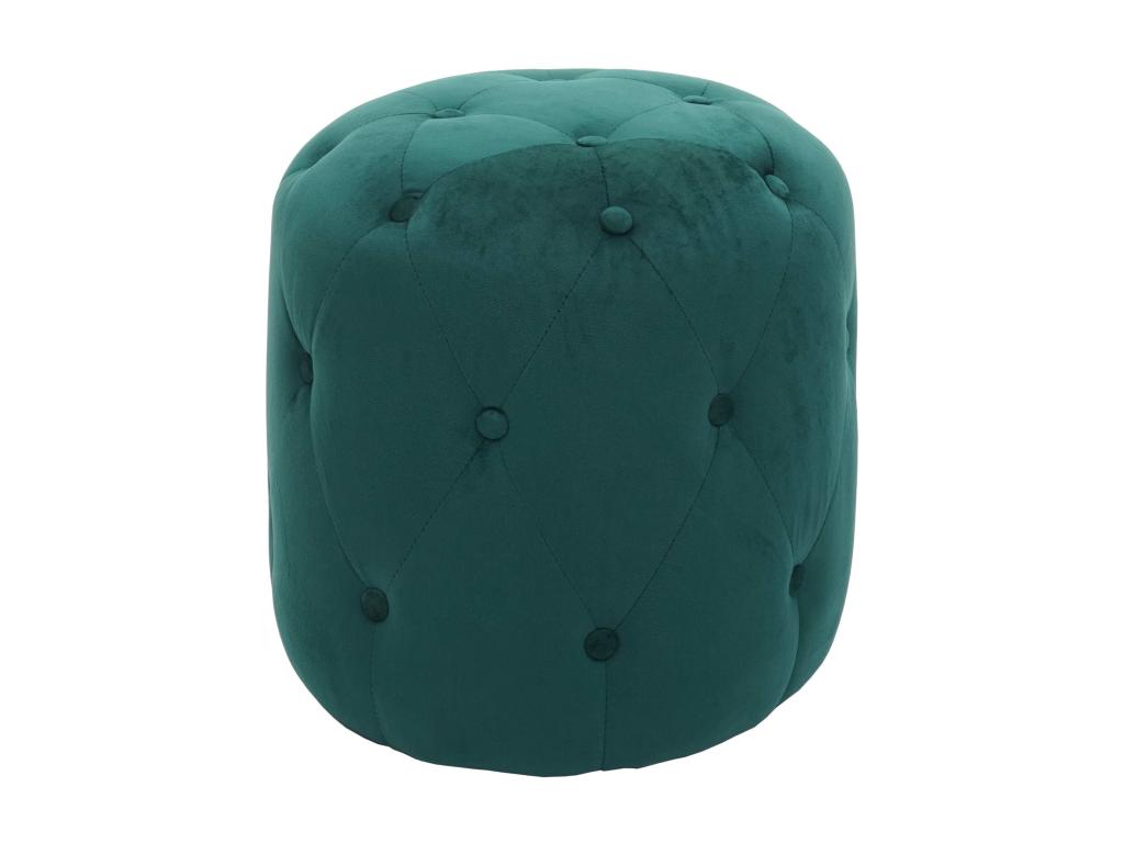 Tabouret Dormeva-D22 repose-pieds 42x39cm - velours vert foncé AQMJ48244