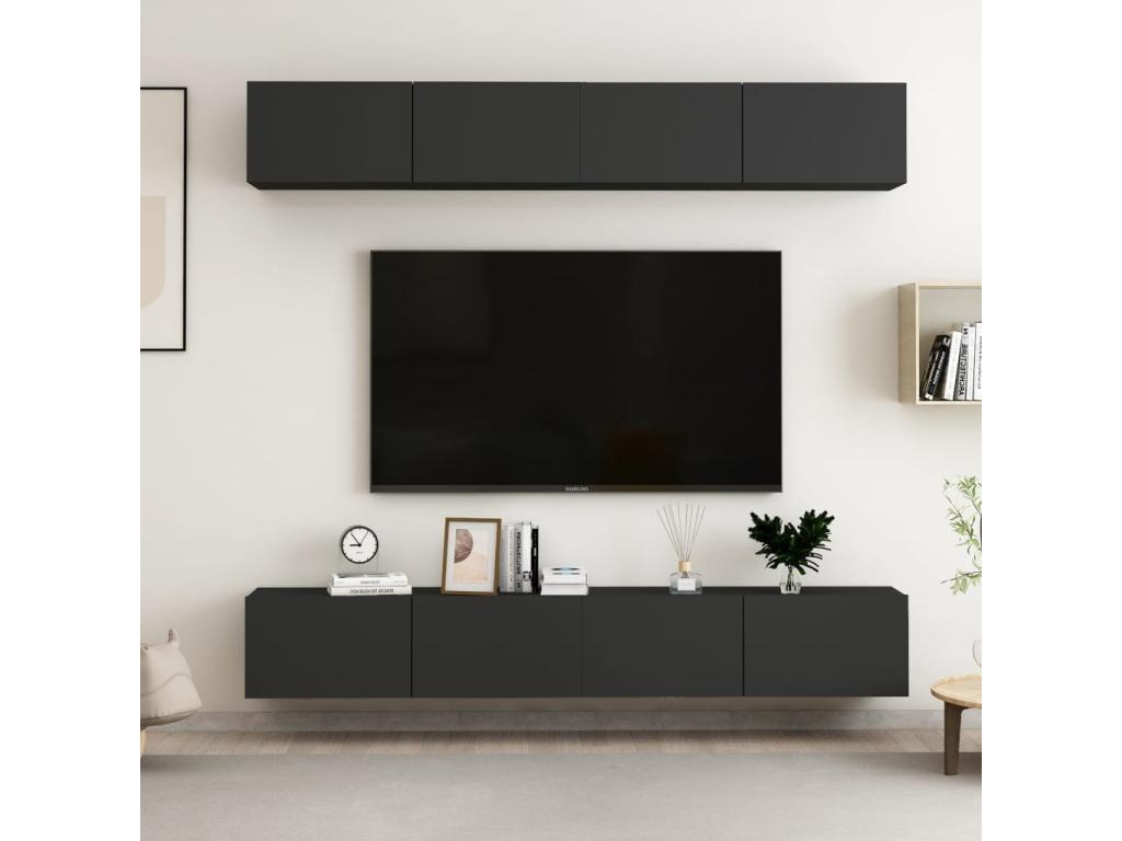 Meubles TV 4 pcs Zensova 100x30x30 cm Zensova ingénierie BDFP46779