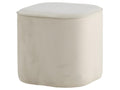 Pouf Dormeva 44x44x41 cm Velours Blanc HEHR31832