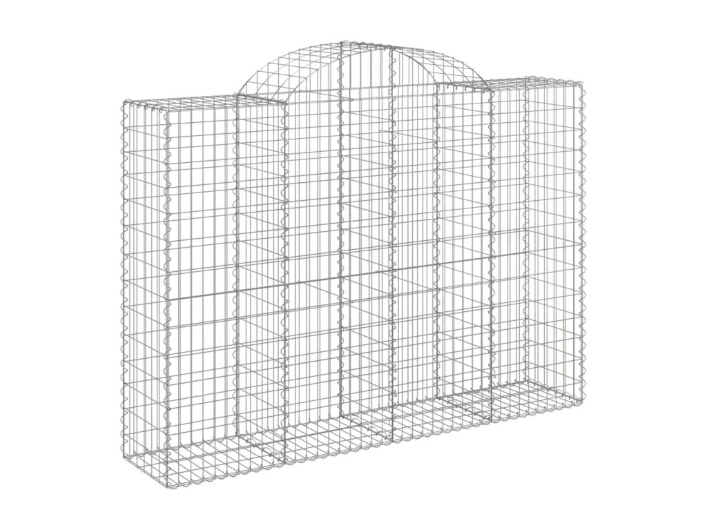Paniers à gabions arqués 10 pièces 200x50x140/ 160 cm Fer renforcé ICQH21509