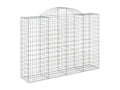 Paniers à gabions arqués 10 pièces 200x50x140/ 160 cm Fer renforcé ICQH21509