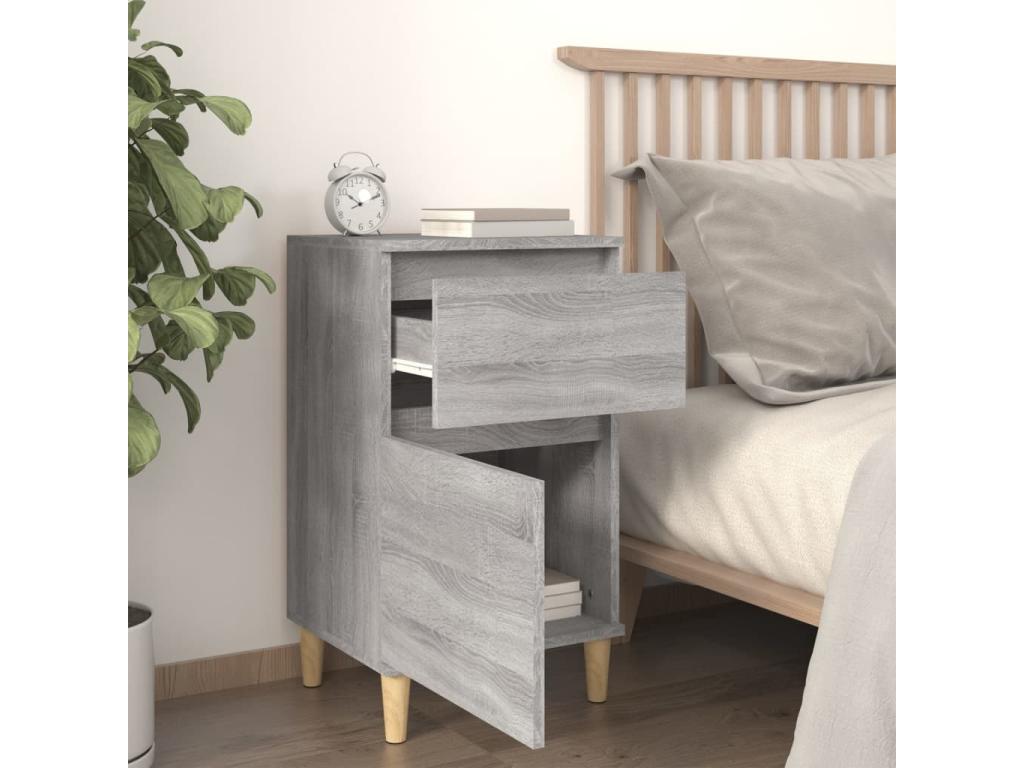 Table de chevet Dormeva gris 40x35x70 cm QNQO98430
