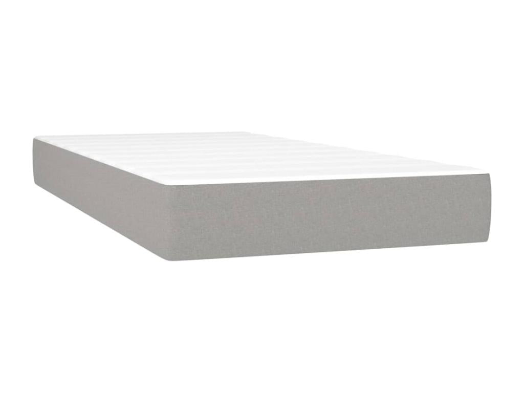 Zensova tapissier avec matelas et LED Gris clair 80x200cm Zensova HIMY95356