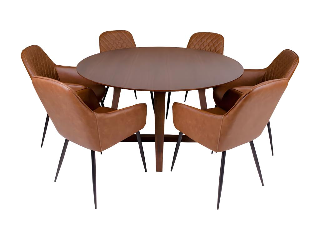 Zensova - Table Repas 137cm MDF Place Noyer UAOL39689