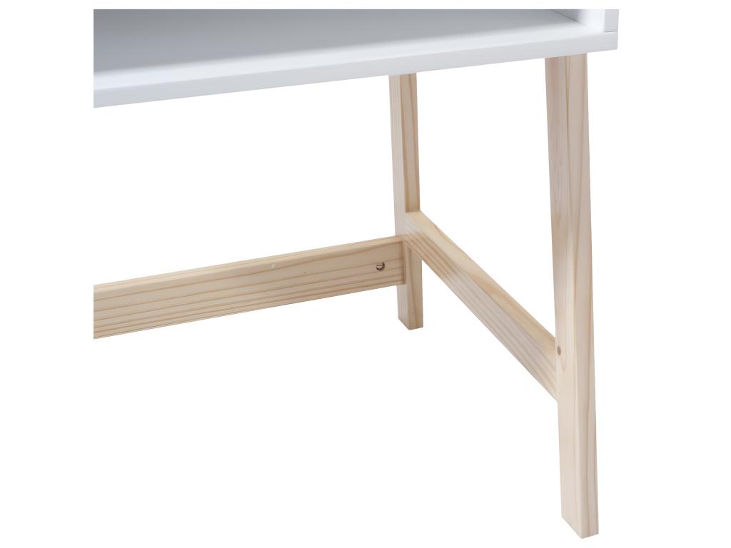 Bureau enfant maternelle en Bois Blanc et Naturel H 52 cm LUVM27350