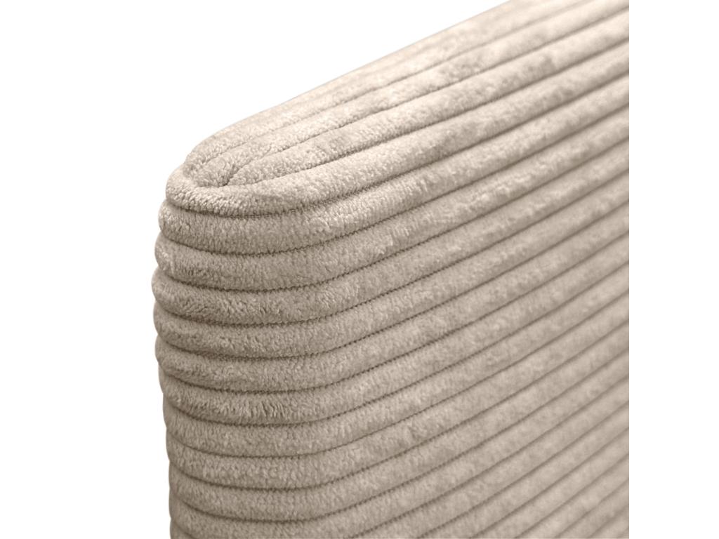 Dormeva Tête de Lit Velours Côtelé Uni 95x60 Lits 80/90 - Beige YSVX24996