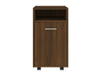 Armoire à roulettes Chêne marron 33x38x60 cm WCYY74694