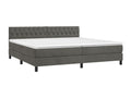 Sommier à Dormeva de lit et matelas Gris foncé 200x200cm Velours FJNV86512