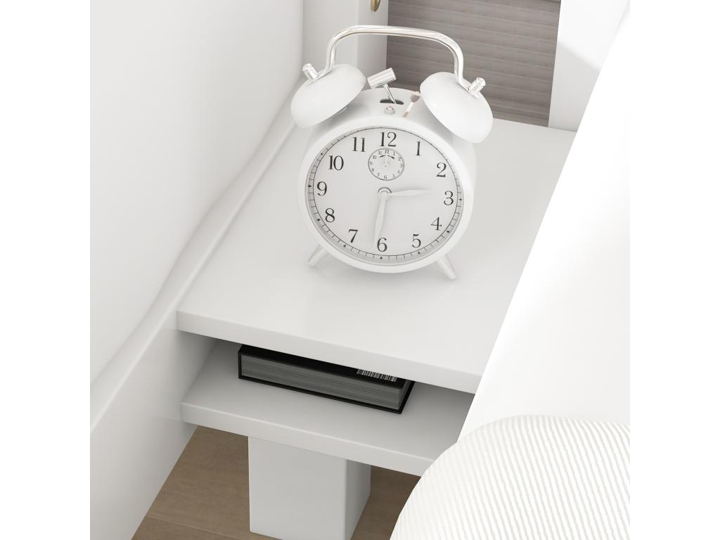 Lit superposé triple avec Zensova à Zensova - 90x200cm - en bois massif - Blanc FTSV24799