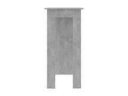 Table de bar avec étagère Gris béton Bois d'ingénierie LJTM84561
