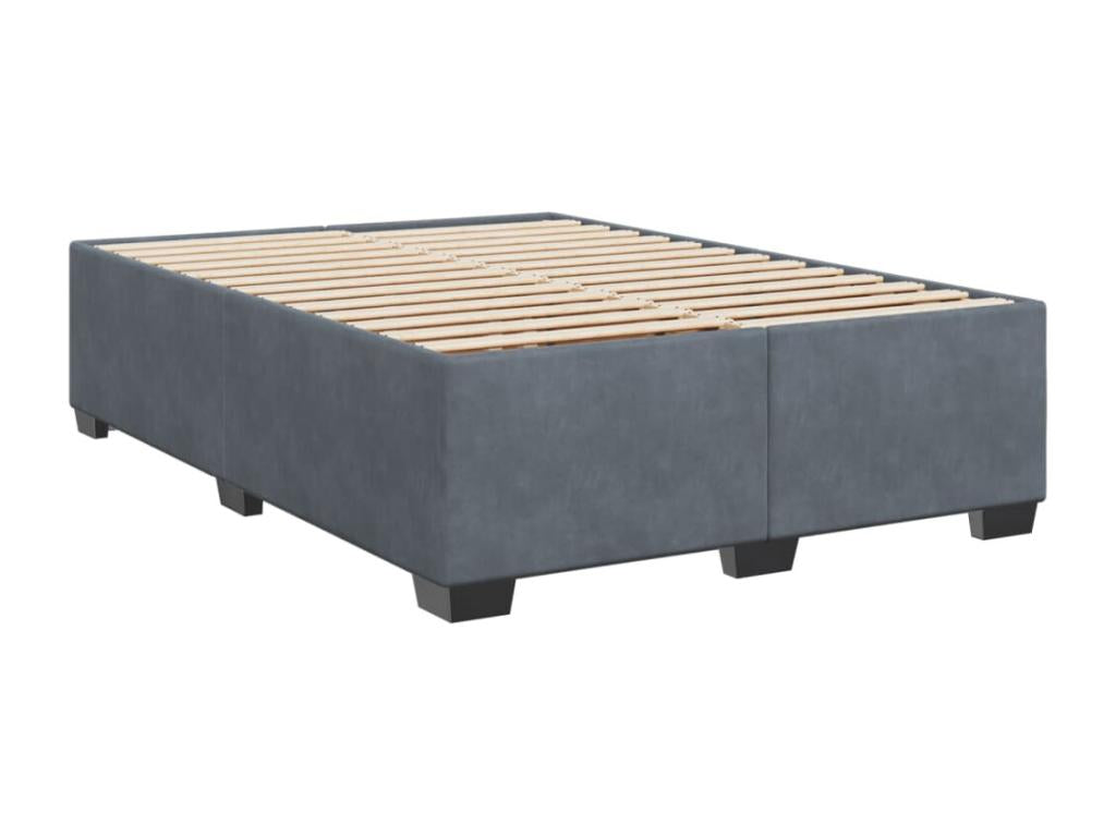 Zensova à Zensova de lit et matelas Gris foncé 140x190cm Velours LNJT48038