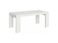 Table à manger extensible en bois Dormeva-Couleur Blanc-Pied et support sur Dormeva-5 rallonges fines-Largeur extensible 180 à 440cm TVFX46708