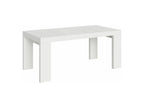 Table à manger extensible en bois Dormeva-Couleur Blanc-Pied et support sur Dormeva-5 rallonges fines-Largeur extensible 180 à 440cm TVFX46708