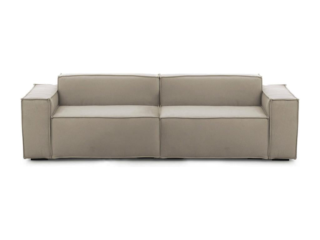 Canapé fixe Dormeva canapé modulable linéaire 3 places Made in Italy Canapé de salon moderne en tissu 260x95h70 cm Dormeva QJKJ05332