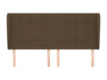 Tête de lit avec oreilles Marron foncé 163x23x118/128 cm Tissu EGCA05565