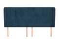 Tête de lit avec oreilles Bleu foncé 203x23x118/ 128 cm Velours QGGW14409