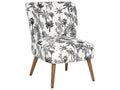 Fauteuil en Bois et Tissu imprimé Noir / Blanc FATW66589