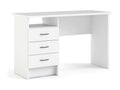 Bureau linéaire avec trois tiroirs couleur blanche Dimensions 120x72x48 cm GBKY50133