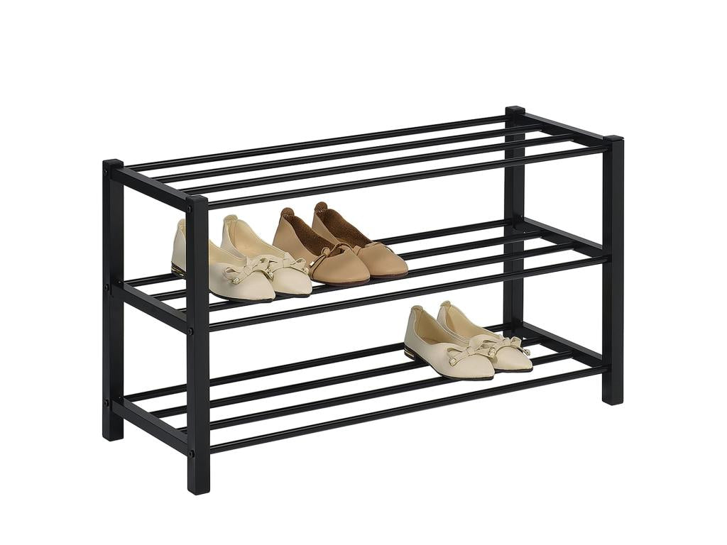 à chaussures Dormeva rangement Etagère porte-chaussures avec 3 niveaux en métal laqué noir SHTG52825