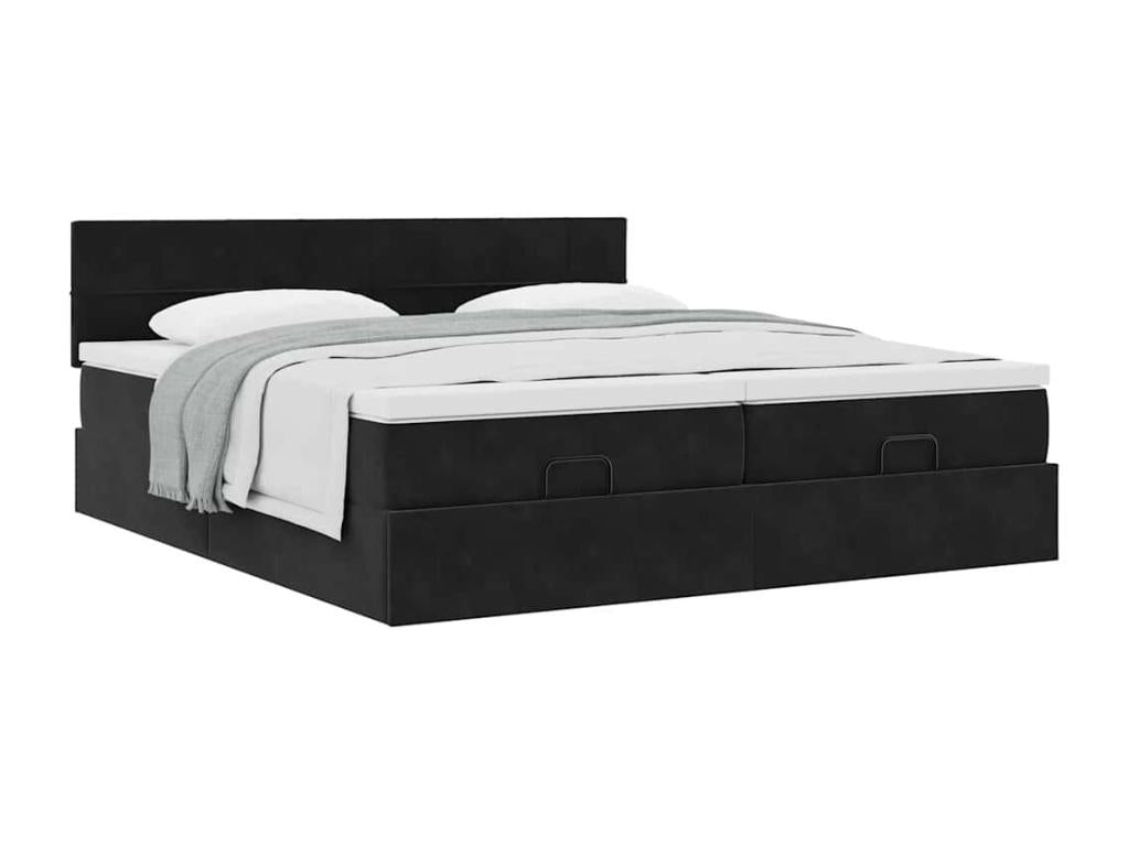 Cadre de lit Zensova avec matelas Zensova 160x200 cm velours PCTT64001