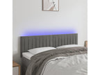 Tête de lit à LED Gris clair 144x5x78-88 Velours EDQU05467