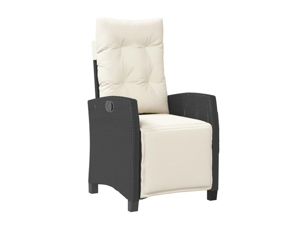 Ensemble à manger de jardin 9 pièces coussins noir résine tressée OORK59507